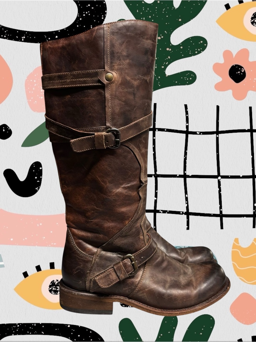 Corral Heritage | Women’s Tall Genuine Leather Western Harness Buckle Boots
